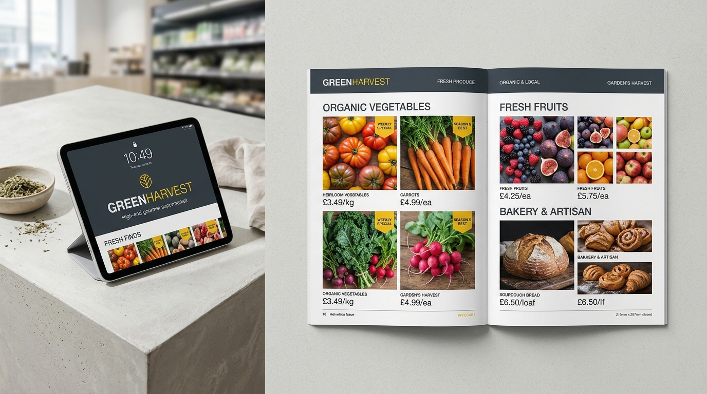Exemplo de Tablóide e Encarte de Ofertas Profissional para Supermercado da Birô de Criação Digital